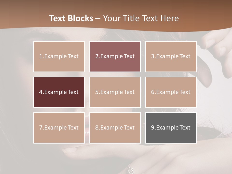 A Beautiful Woman With A Ring On Her Finger PowerPoint Template