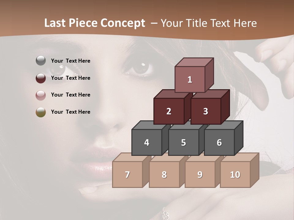 A Beautiful Woman With A Ring On Her Finger PowerPoint Template