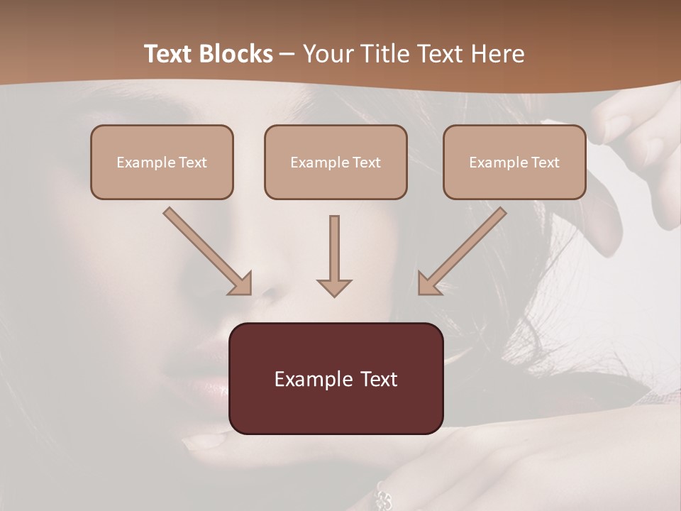 A Beautiful Woman With A Ring On Her Finger PowerPoint Template