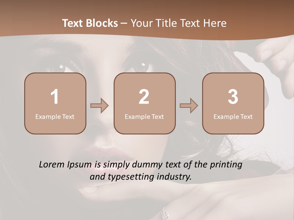 A Beautiful Woman With A Ring On Her Finger PowerPoint Template