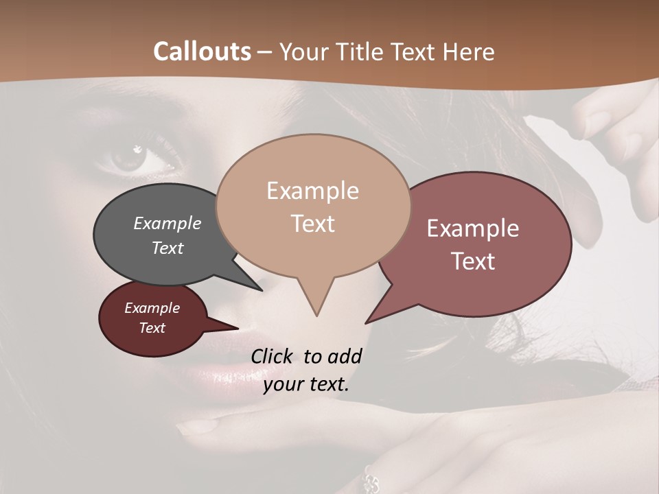 A Beautiful Woman With A Ring On Her Finger PowerPoint Template