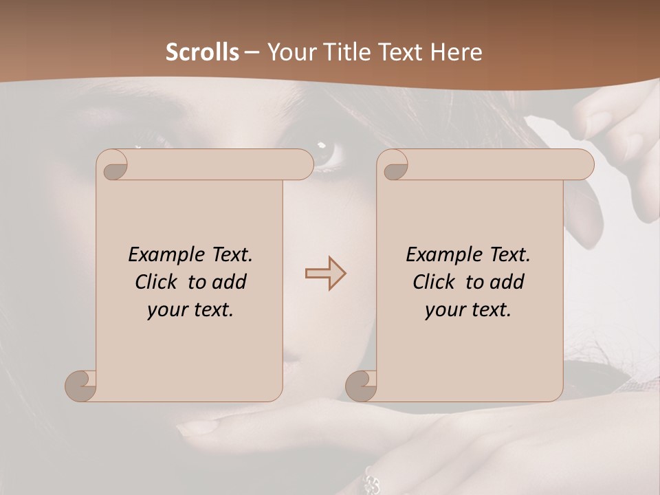 A Beautiful Woman With A Ring On Her Finger PowerPoint Template