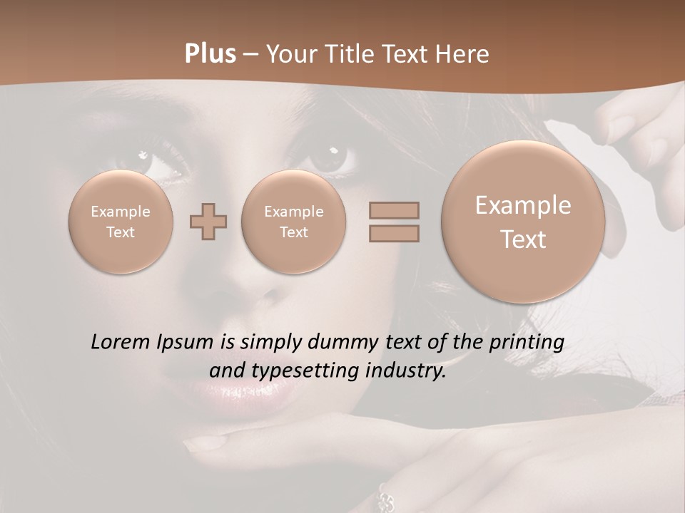 A Beautiful Woman With A Ring On Her Finger PowerPoint Template