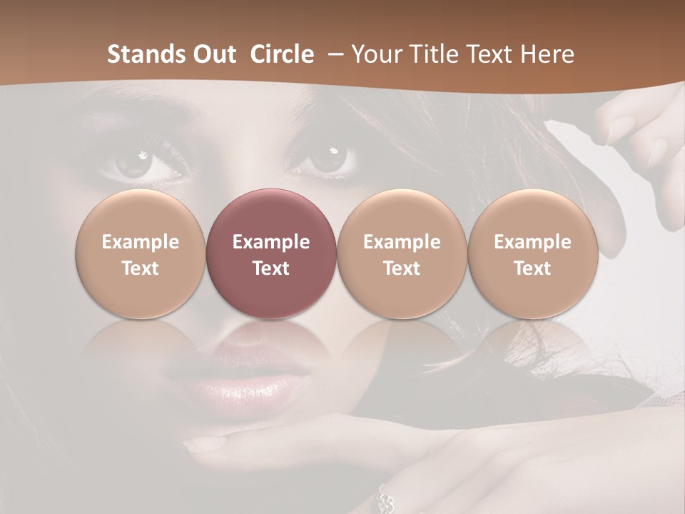 A Beautiful Woman With A Ring On Her Finger PowerPoint Template