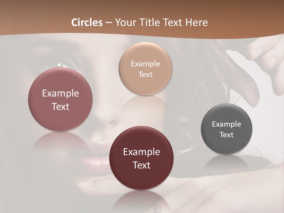 A Beautiful Woman With A Ring On Her Finger PowerPoint Template