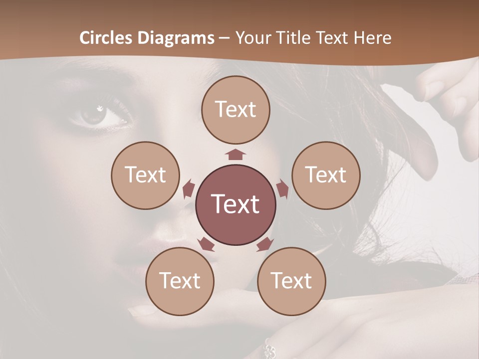 A Beautiful Woman With A Ring On Her Finger PowerPoint Template