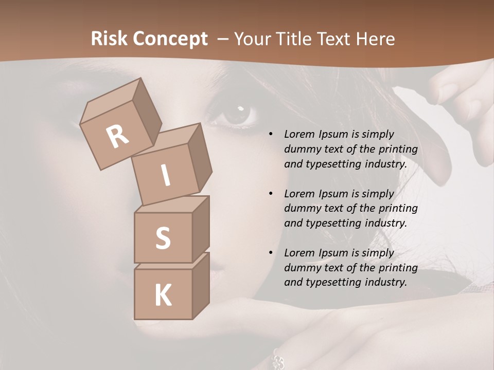 A Beautiful Woman With A Ring On Her Finger PowerPoint Template