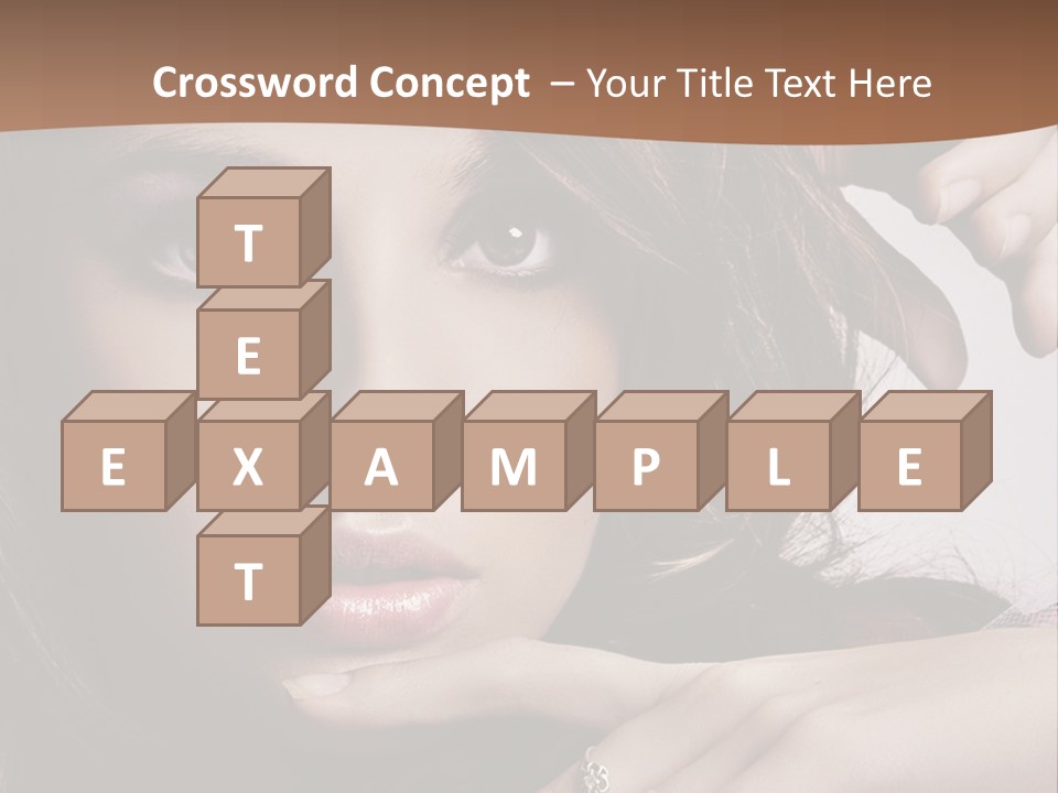 A Beautiful Woman With A Ring On Her Finger PowerPoint Template