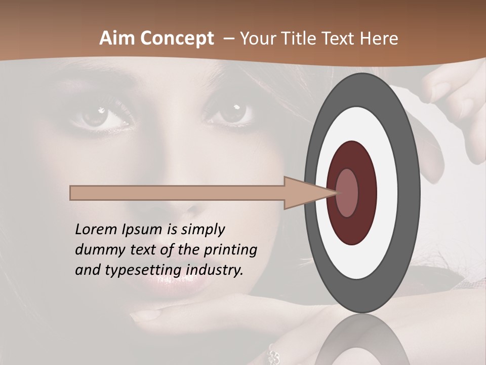 A Beautiful Woman With A Ring On Her Finger PowerPoint Template