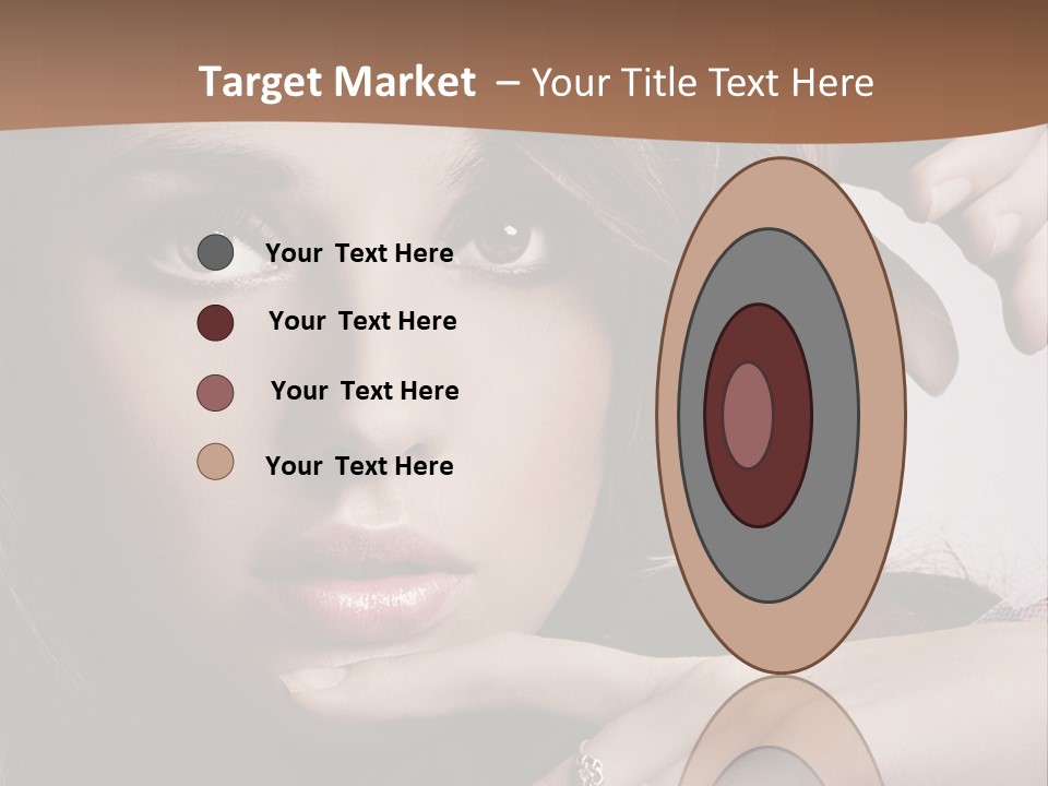 A Beautiful Woman With A Ring On Her Finger PowerPoint Template