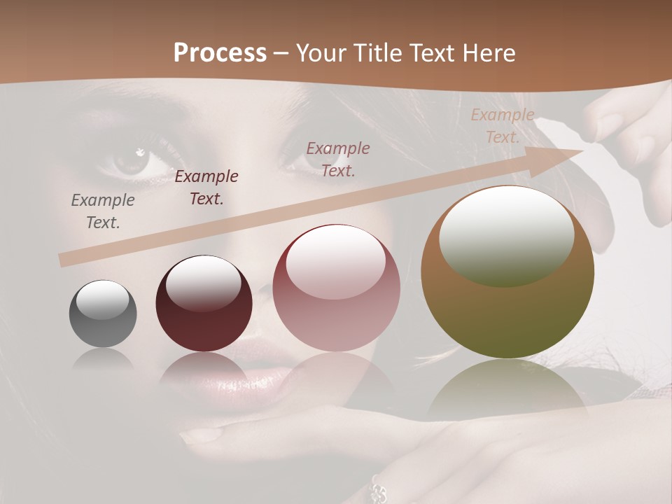 A Beautiful Woman With A Ring On Her Finger PowerPoint Template