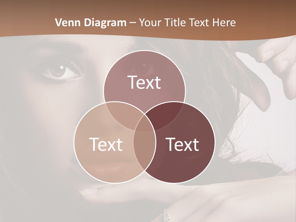 A Beautiful Woman With A Ring On Her Finger PowerPoint Template