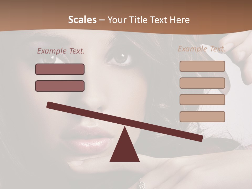 A Beautiful Woman With A Ring On Her Finger PowerPoint Template