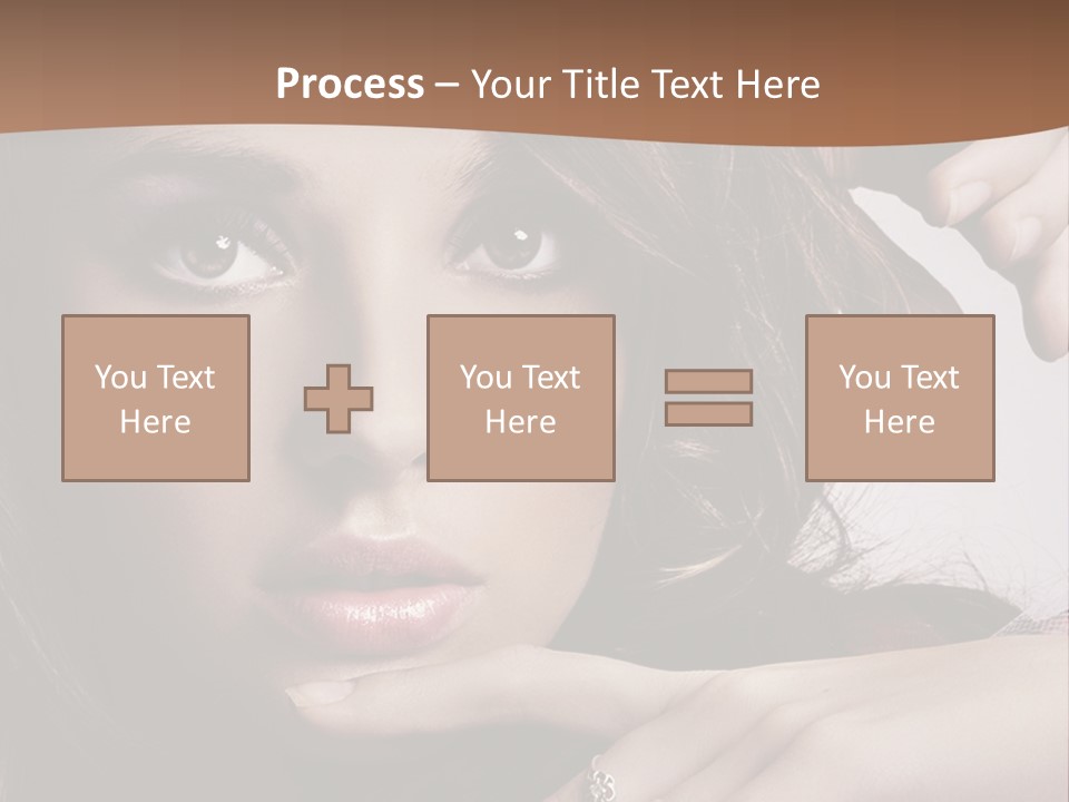 A Beautiful Woman With A Ring On Her Finger PowerPoint Template