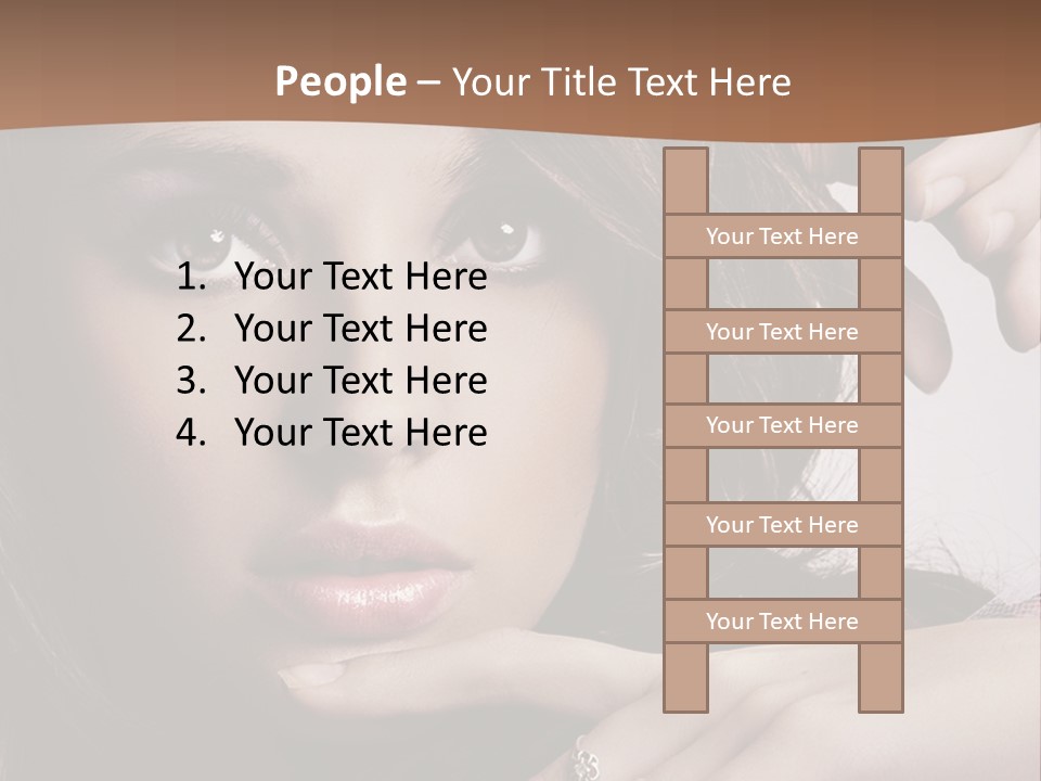 A Beautiful Woman With A Ring On Her Finger PowerPoint Template