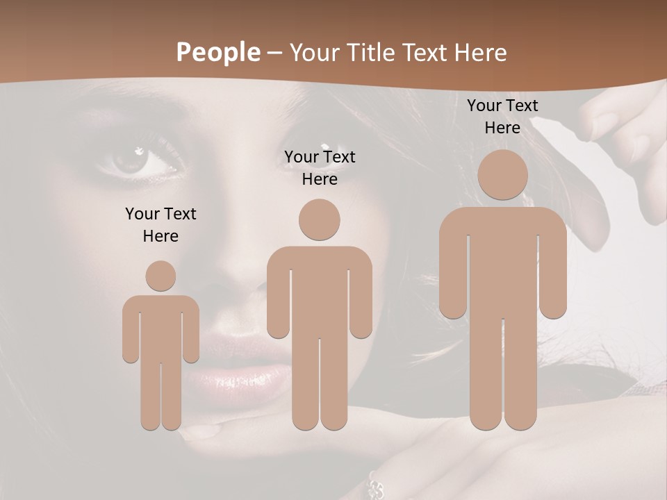 A Beautiful Woman With A Ring On Her Finger PowerPoint Template