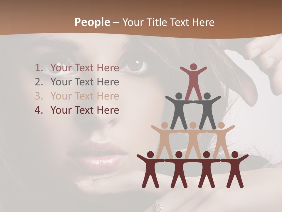 A Beautiful Woman With A Ring On Her Finger PowerPoint Template