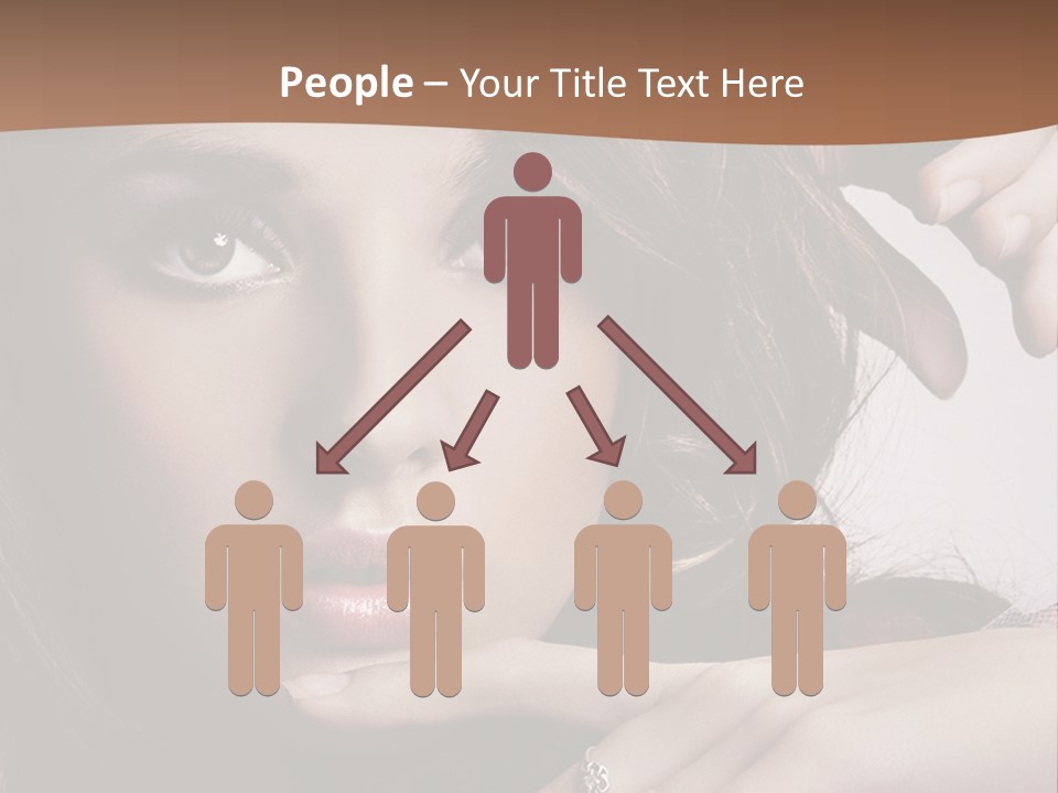 A Beautiful Woman With A Ring On Her Finger PowerPoint Template