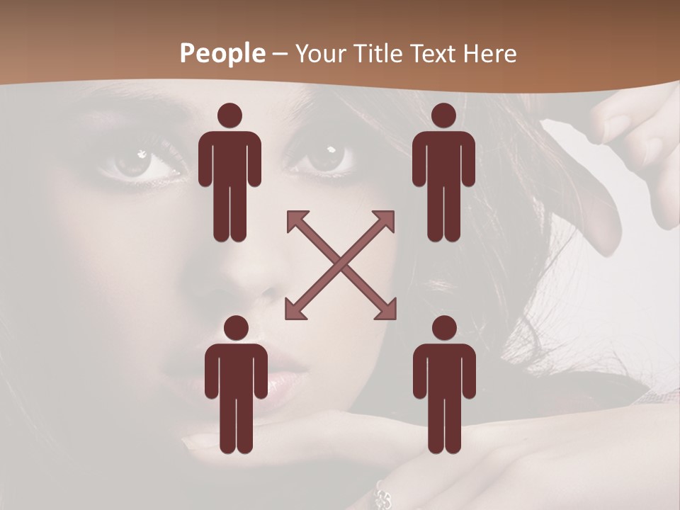 A Beautiful Woman With A Ring On Her Finger PowerPoint Template