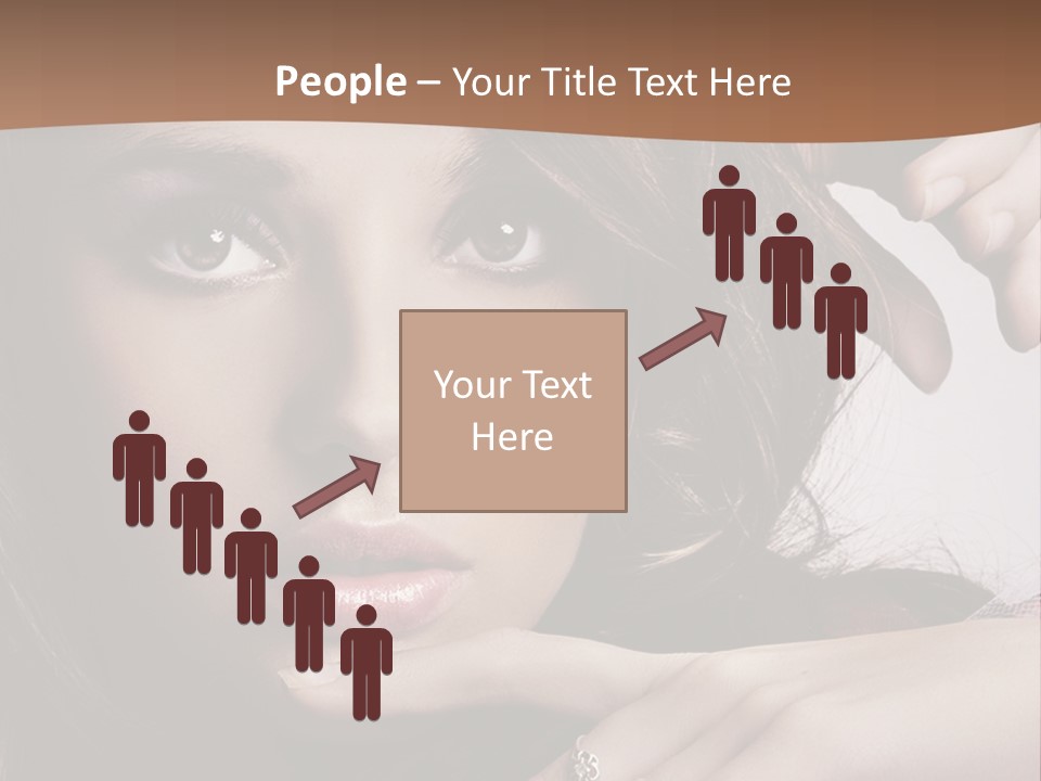 A Beautiful Woman With A Ring On Her Finger PowerPoint Template