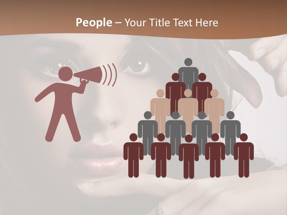 A Beautiful Woman With A Ring On Her Finger PowerPoint Template