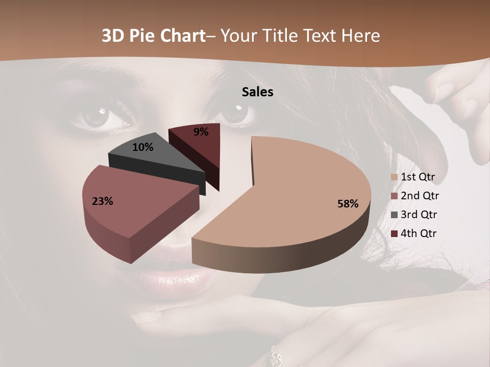 A Beautiful Woman With A Ring On Her Finger PowerPoint Template