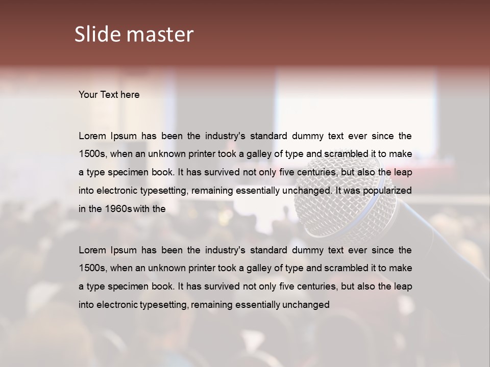 Beautiful Sit Portrait PowerPoint Template