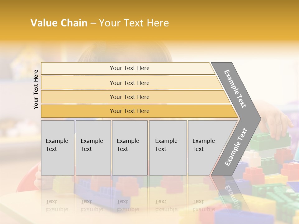 A Little Girl Playing With Legos At A Table PowerPoint Template
