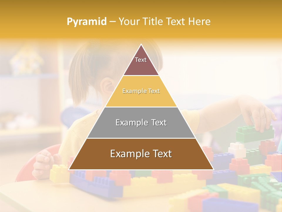 A Little Girl Playing With Legos At A Table PowerPoint Template