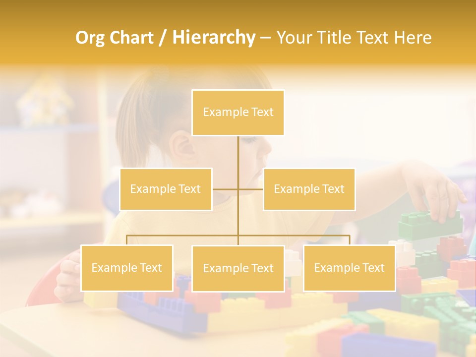 A Little Girl Playing With Legos At A Table PowerPoint Template