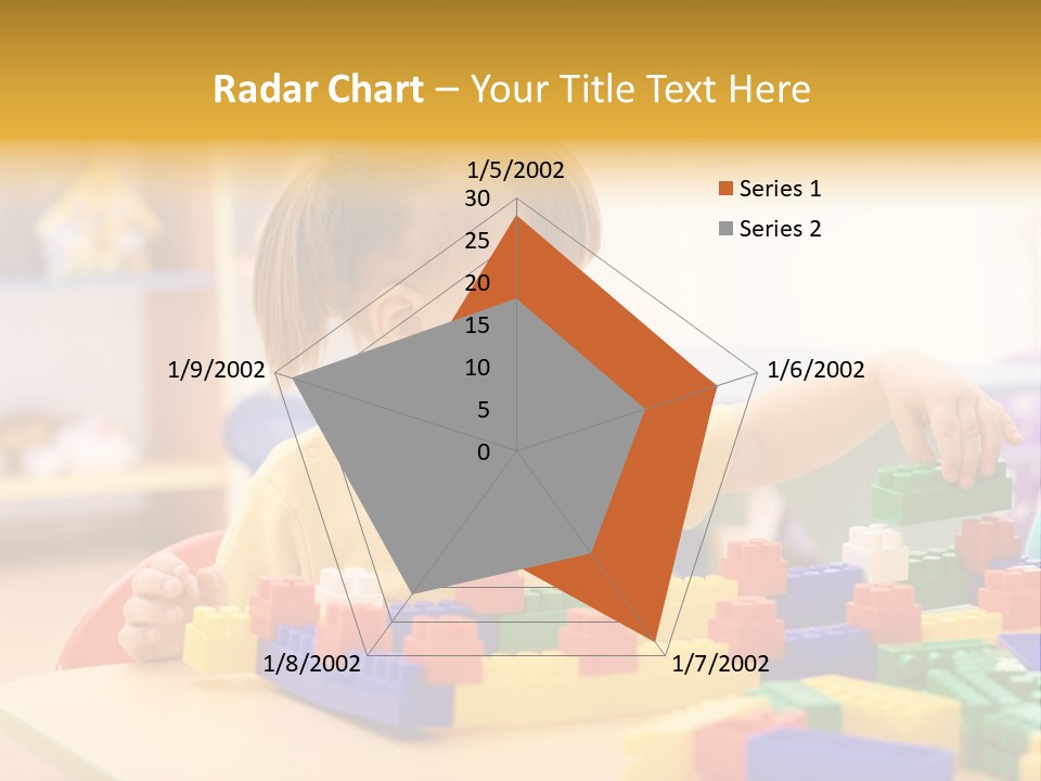 A Little Girl Playing With Legos At A Table PowerPoint Template