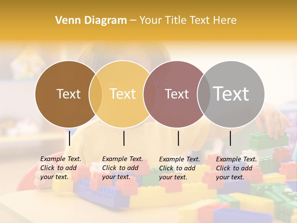 A Little Girl Playing With Legos At A Table PowerPoint Template
