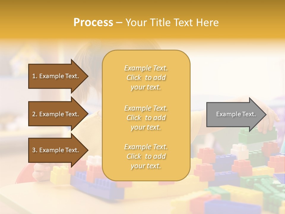 A Little Girl Playing With Legos At A Table PowerPoint Template