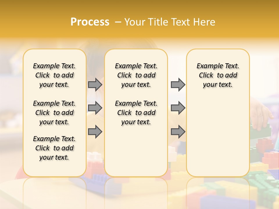 A Little Girl Playing With Legos At A Table PowerPoint Template