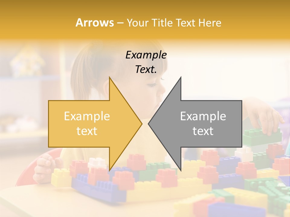 A Little Girl Playing With Legos At A Table PowerPoint Template