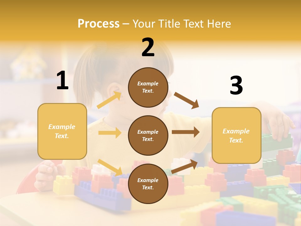 A Little Girl Playing With Legos At A Table PowerPoint Template
