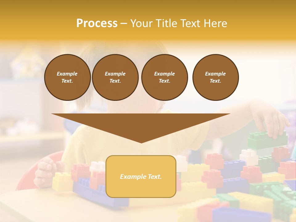 A Little Girl Playing With Legos At A Table PowerPoint Template