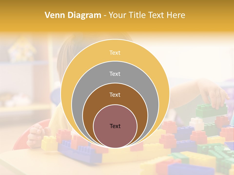 A Little Girl Playing With Legos At A Table PowerPoint Template