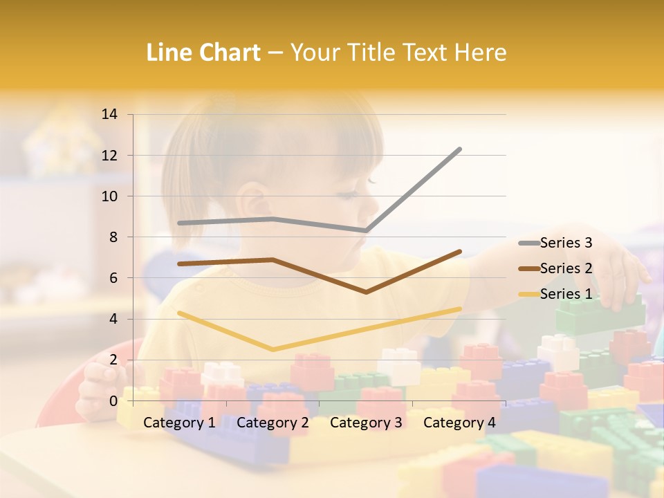 A Little Girl Playing With Legos At A Table PowerPoint Template