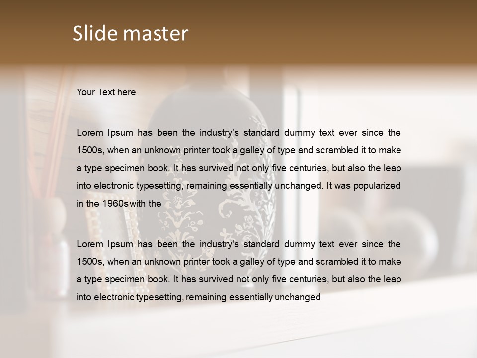 A Black Vase Sitting On Top Of A Shelf PowerPoint Template