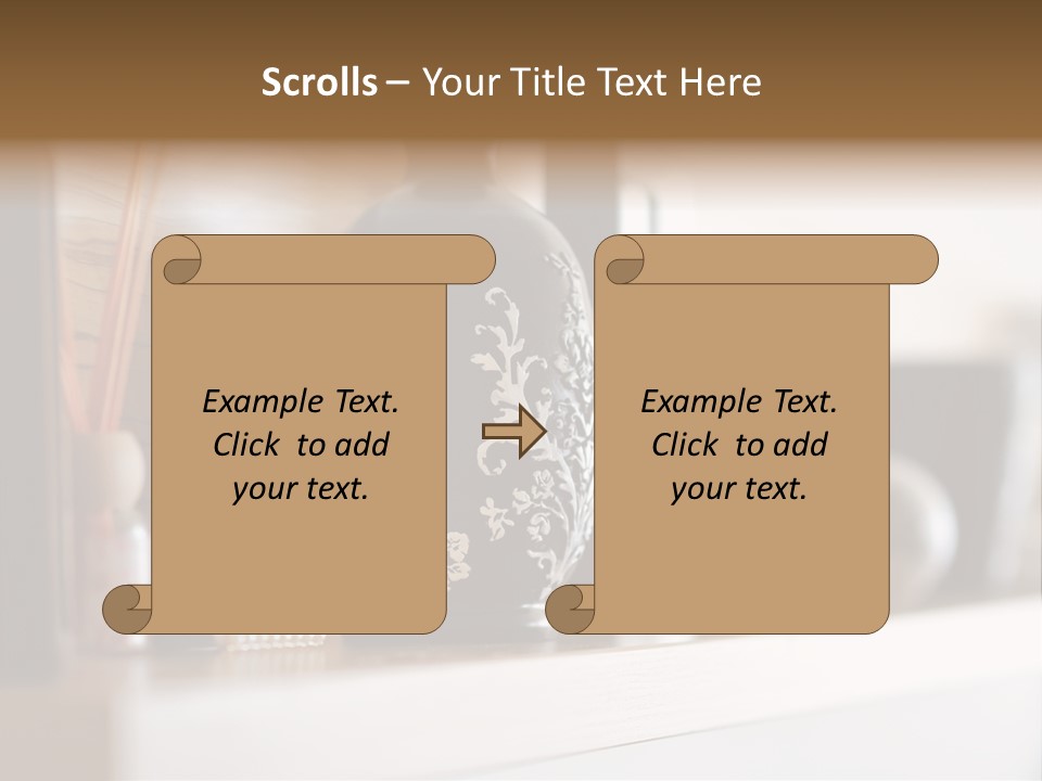 A Black Vase Sitting On Top Of A Shelf PowerPoint Template