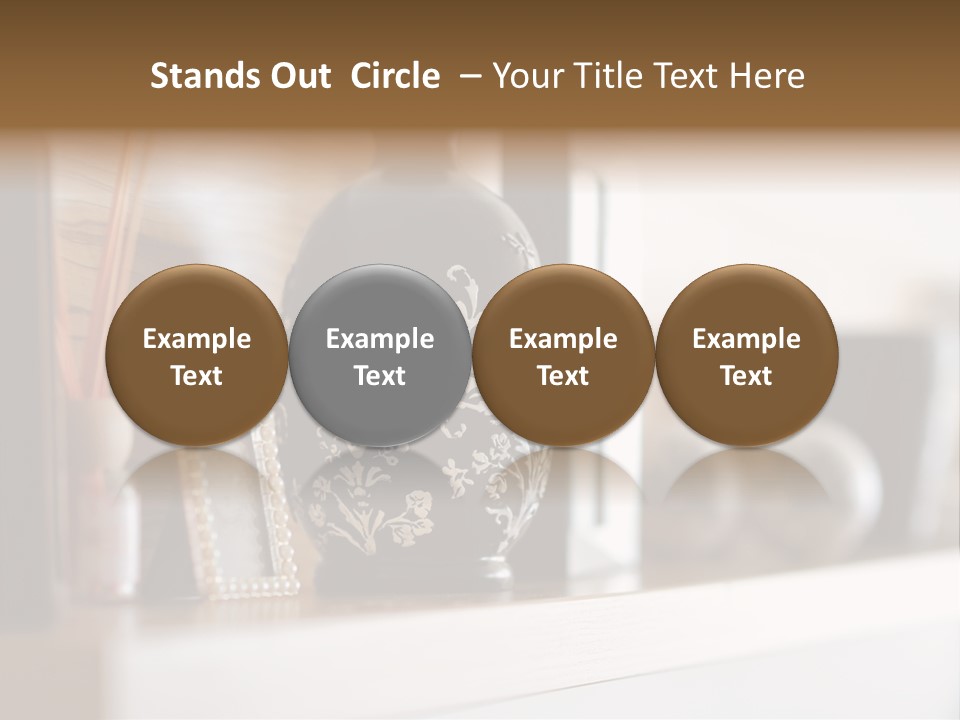 A Black Vase Sitting On Top Of A Shelf PowerPoint Template