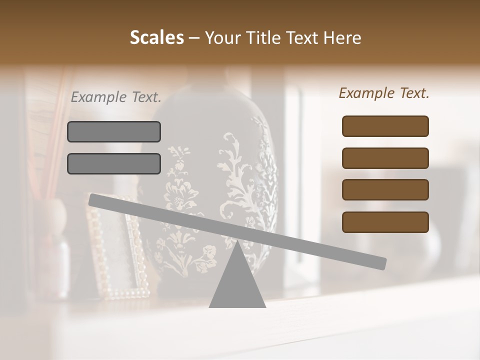 A Black Vase Sitting On Top Of A Shelf PowerPoint Template