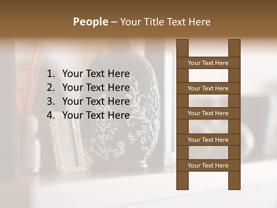 A Black Vase Sitting On Top Of A Shelf PowerPoint Template