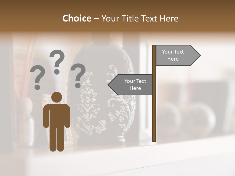 A Black Vase Sitting On Top Of A Shelf PowerPoint Template