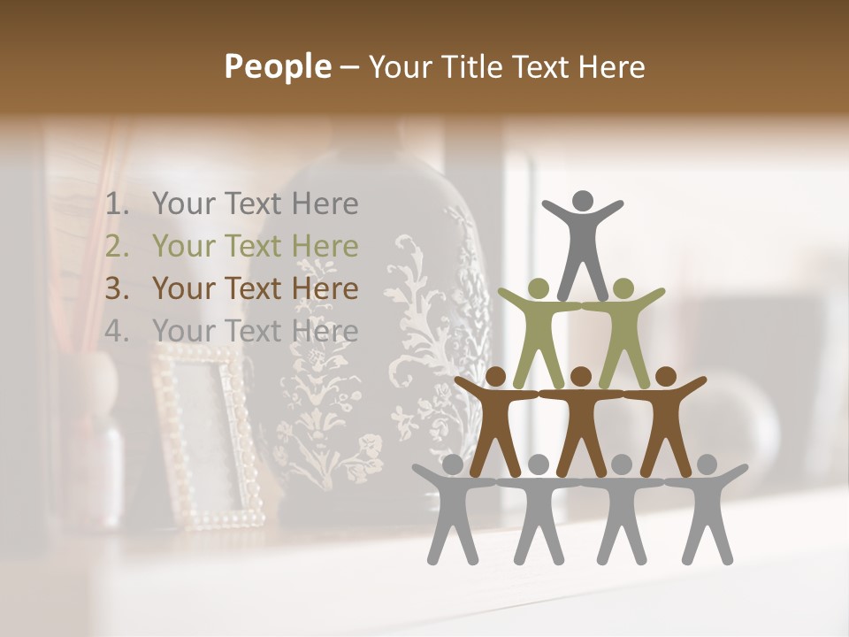 A Black Vase Sitting On Top Of A Shelf PowerPoint Template