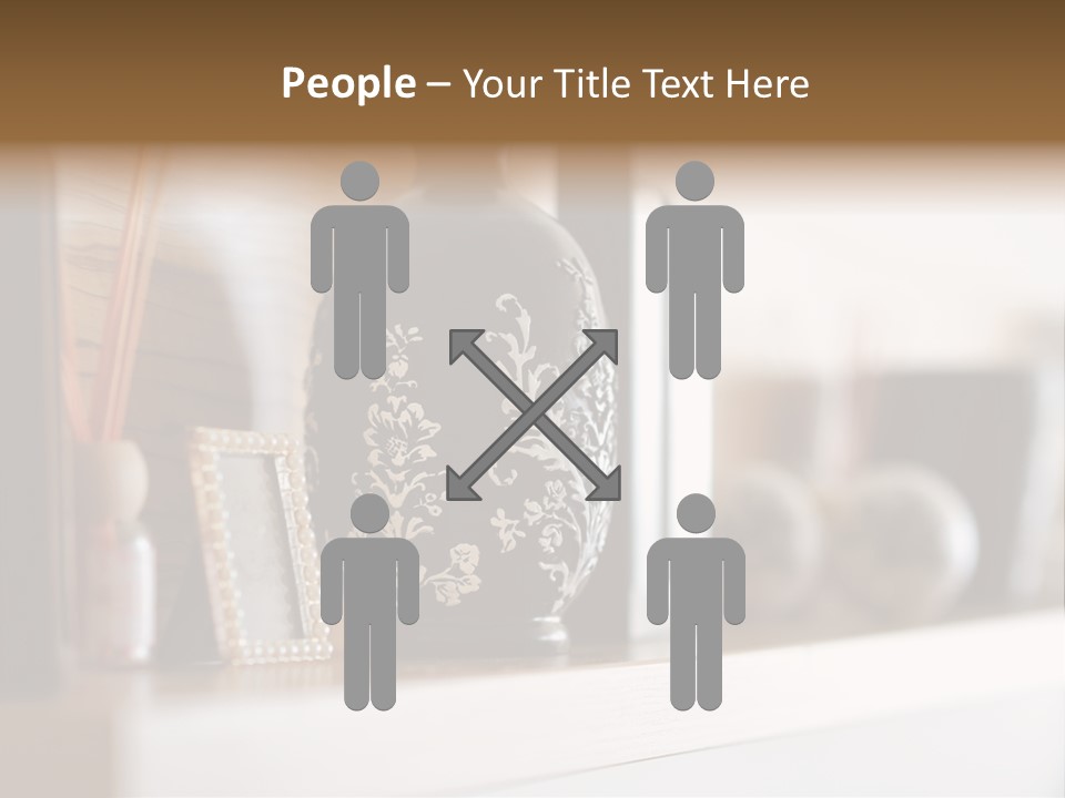 A Black Vase Sitting On Top Of A Shelf PowerPoint Template