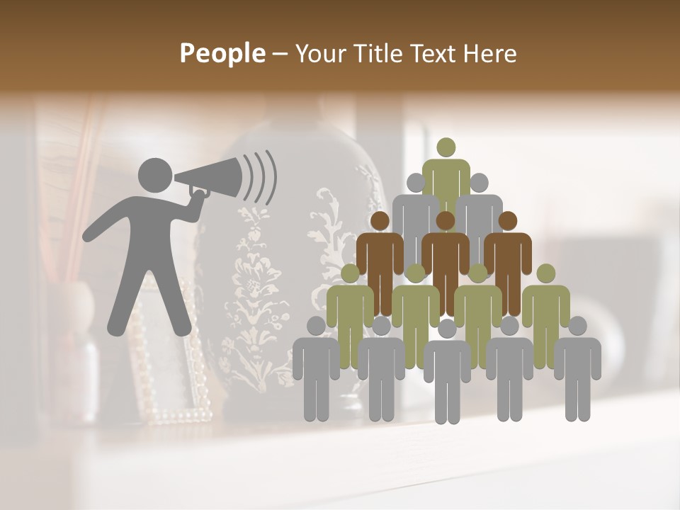 A Black Vase Sitting On Top Of A Shelf PowerPoint Template