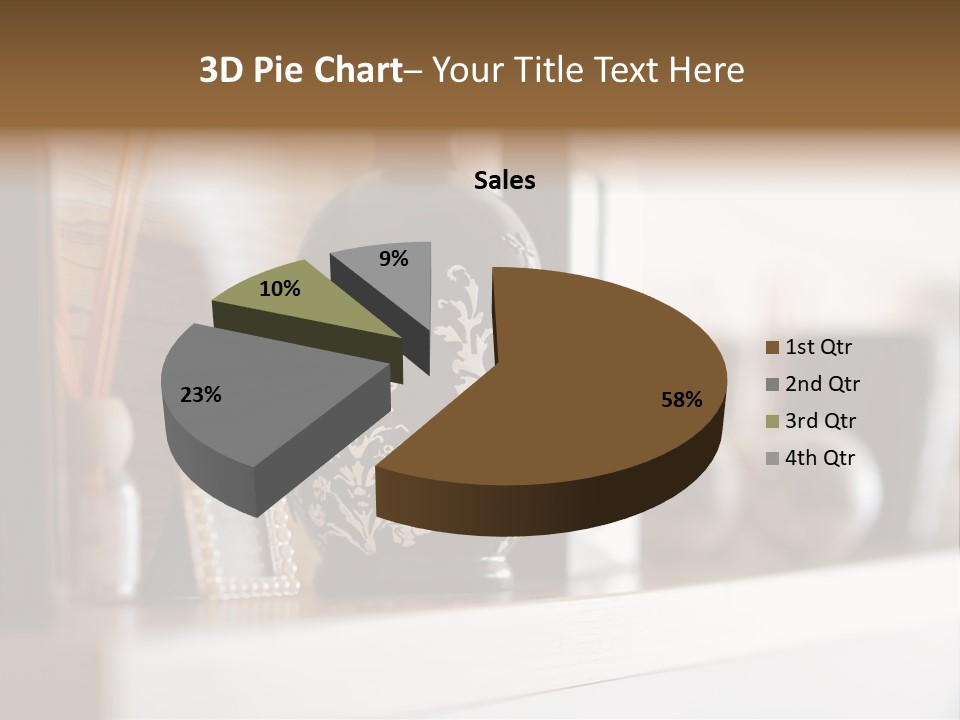 A Black Vase Sitting On Top Of A Shelf PowerPoint Template