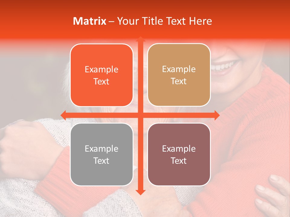 A Woman Hugging A Woman With A Smile On Her Face PowerPoint Template